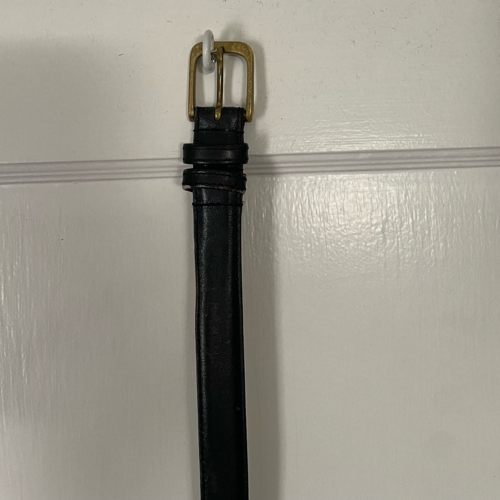 Vintage Coach Belt Black with Gold Buckle Size Medium - Picture 3 of 5